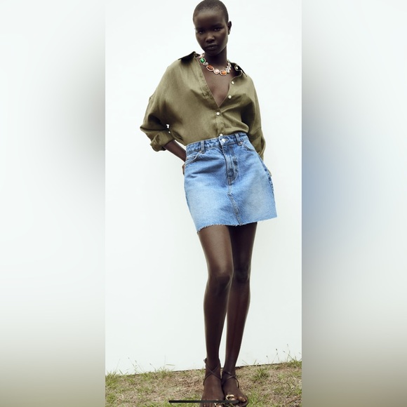 Zara Z 1975 Denim Mini Skirt, S - Picture 2 of 5